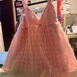 Lulu's Blush Lace Chemise